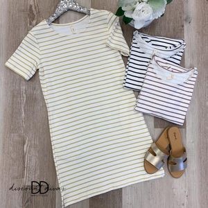 Boutique (Wishlist) Yellow and White Stripes Dress